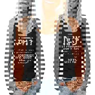 Nerd I Prefer The Term More Intelligent Than You Sarcastic Women Tank Top Basic Casual Daily Weekend Graphic - Thegiftio