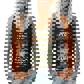 Never Underestimate A Grandma With A Tennis Racquet Tennis Women Tank Top Basic Casual Daily Weekend Graphic | Seseable CA