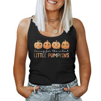 Nicu Nurse Halloween Cutest Pumpkins Mother Baby Nurse Fall Women Tank Top | Mazezy