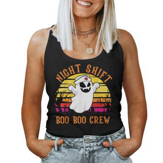 Night Shift Boo Boo Crew Ghost Nurse Halloween Nursing Women Tank Top | Mazezy