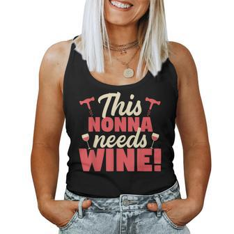 This Nonna Needs Wine Italian Grandma Women Tank Top | Mazezy