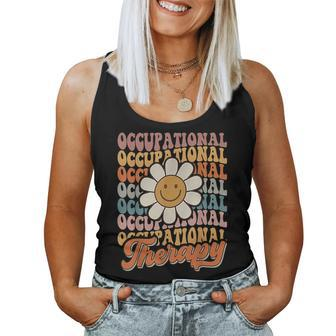Occupational Therapy -Ot Therapist Ot Month Groovy Retro Women Tank Top | Mazezy