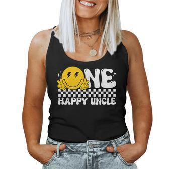 One Happy Dude Uncle Groovy 1St Birthday Family Matching Women Tank Top | Mazezy