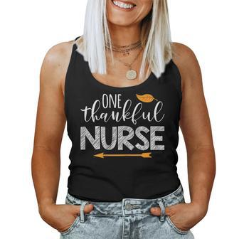 One Thankful Nurse Thanksgiving Thanksgiving Women Tank Top | Mazezy