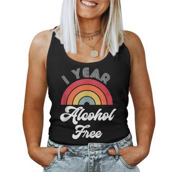 One Year Sober Alcohol Free Sobriety Anniversary For Women Women Tank Top | Mazezy