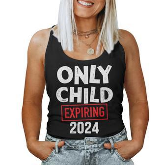 Only Child Expiring 2024 For New Big Brother Or Sister Women Tank Top Weekend Graphic - Monsterry CA