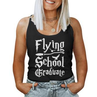 Owl Wizard School - Broom Flying School Graduate Graduate Women Tank Top | Mazezy