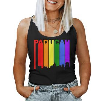 Paducah Kentucky Lgbtq Gay Pride Rainbow Skyline Women Tank Top | Mazezy