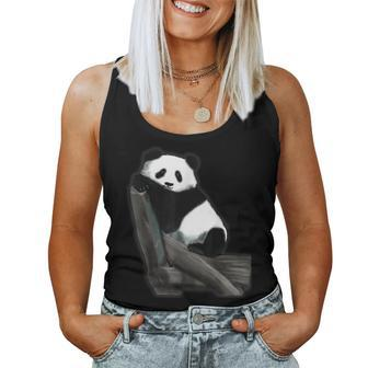 Panda On Logs Women Tank Top | Mazezy