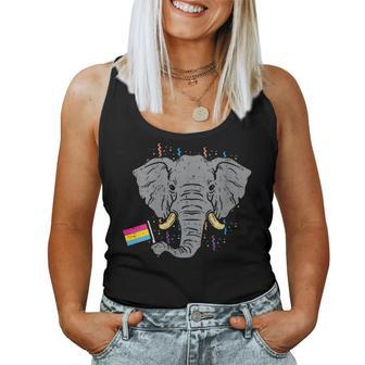 Pansexual Flag Elephant Lgbt Pan Pride Stuff Animal Women Tank Top | Mazezy