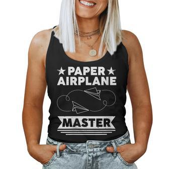 Paper Airplane Master Paper Plane Making Origami Women Tank Top | Mazezy