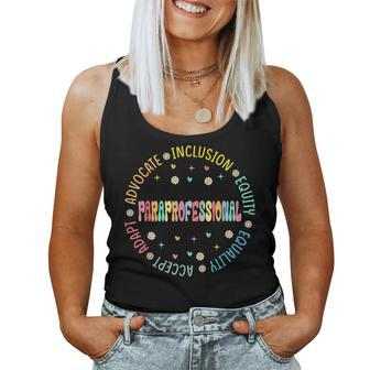 Paraprofessional Back To School First Day Teacher Student Women Tank Top - Seseable