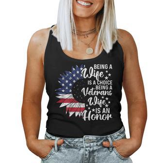 Patriotic Veterans Day Being A Veterans Wife Is An Honor Women Tank Top - Monsterry UK