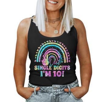 Peace Out Single Digits I'm 10 Tie Dye Birthday Girl Women Tank Top - Monsterry AU