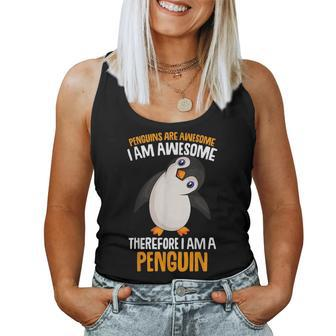 Penguins Are Awesome Girl Kids Boys Women Penguin Women Tank Top | Mazezy