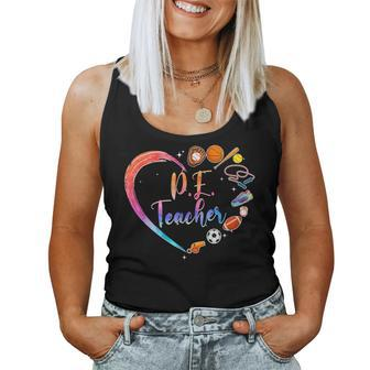 Physical Education Teacher Heart Pe Squad Back To School Women Tank Top - Monsterry UK