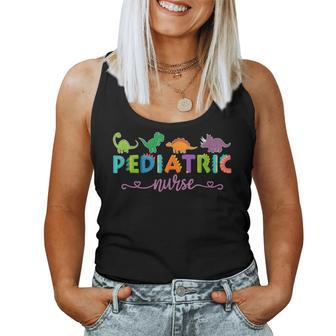 Picu Pediatric Nurse Dinosaurs Peds Nurse Women Tank Top - Thegiftio UK