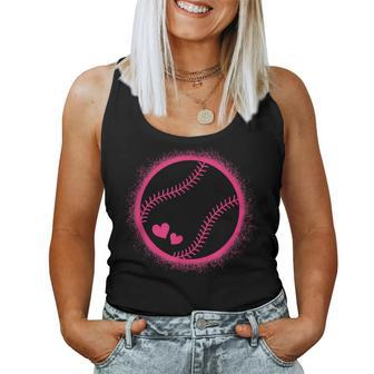 Pink Baseball Softball Lover Girls Women Tank Top - Monsterry