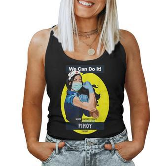Pinoy Rosie Riveter Nurse Never Underestimate Can Do It Women Tank Top Basic Casual Daily Weekend Graphic - Seseable