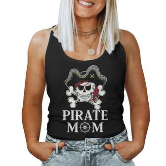 Pirate Mama Costume Jolly Roger Crossbones Pirate Mom Women Tank Top - Seseable