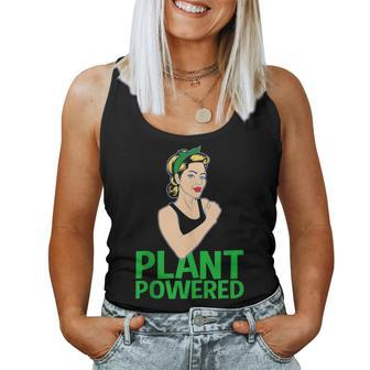 Plant Powered Feminist Warrior Fitness Gym Workout Saying Plant Lover Women Tank Top | Mazezy