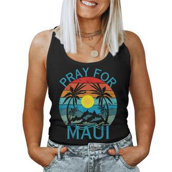 Pray For Maui Hawaii Wildflower Support Women Tank Top | Mazezy