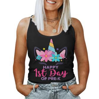 Pre K Unicorn First Day Of School Back To Outfit Girls Women Tank Top - Seseable