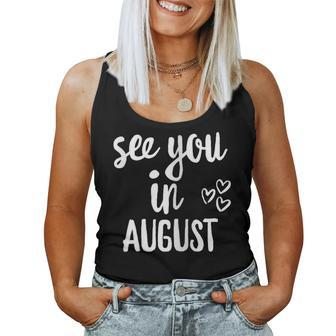 Pregnancy Announcement See You In August Women Tank Top | Mazezy