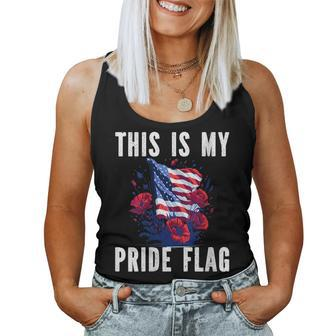 This Is My Pride Flag Usa American Poppies Women Tank Top | Mazezy