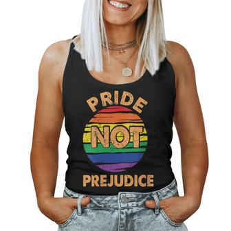 Pride Not Prejudice Lgbt Gay Pride Retro Vintage Women Tank Top | Mazezy