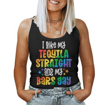 Pride Tequila Straight Bar Gay Party Women Tank Top | Mazezy