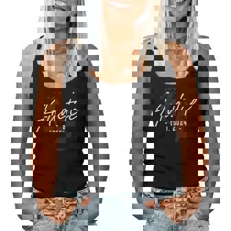 Promoted To Auntie Est 2024 Cute Auntie To Be New Aunt Women Tank Top - Monsterry