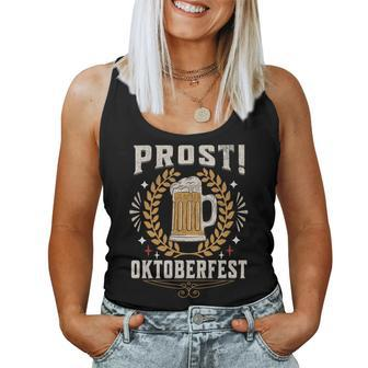 Prost Cheers Oktoberfest German Beer Festival Deutschland Women Tank Top | Mazezy