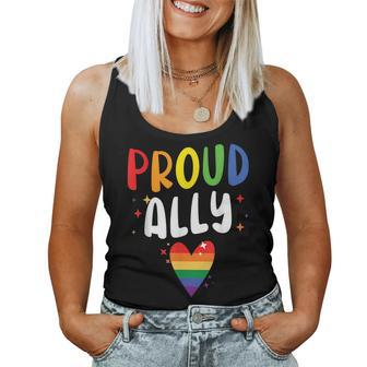 Proud Ally Gay Rights Rainbow Pride Month Lgbtq Gay Pride Women Tank Top | Mazezy