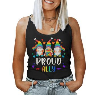 Proud Ally Gnomes Lgbt Pride Rainbow Colors Straight Ally Women Tank Top | Mazezy CA