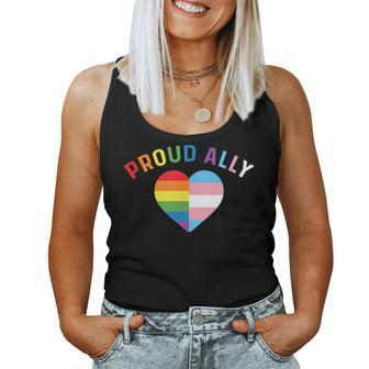Proud Ally Mom Lgbt Transgender Lgbtq Pride Trans Flag Women Tank Top | Mazezy CA