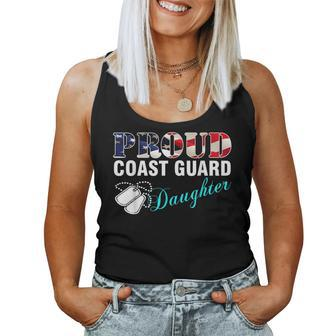 Proud Coast Guard Daughter With American Flag For Daughter Women Tank Top | Mazezy
