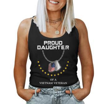 Proud Daughter Of A Vietnam Veteran Cool Army Soldier Women Tank Top | Mazezy