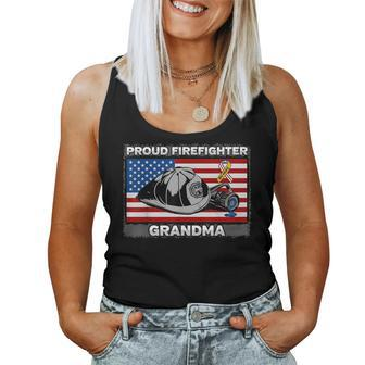 Proud Fire Fighter Grandma Women Tank Top | Mazezy
