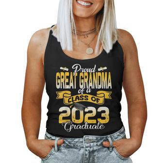 Proud Great Grandma Of A Class Of 2023 Graduate Senior 23 Women Tank Top Basic Casual Daily Weekend Graphic - Seseable