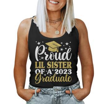 Proud Lil Sister Of A 2023 Graduate Graduation Family Women Tank Top | Mazezy