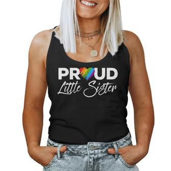 Proud Little Sister Gay Pride Month Lgbtq Women Tank Top | Mazezy