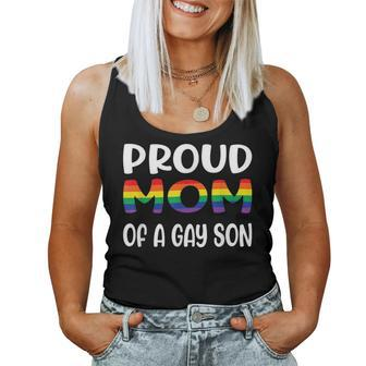 Proud Mom Of A Gay Son Gay Pride Lgbt Idea Women Tank Top | Mazezy