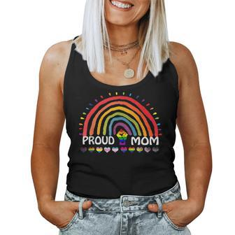 Proud Mom Lgbt-Q Flag Rainbow Gay Pride Month For Mothers Women Tank Top | Mazezy