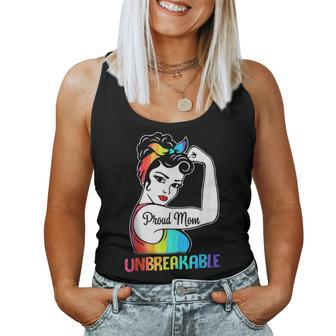 Proud Mom Unbreakable Lgbt Mom Rainbow Lgbtq Gay Pride Women Tank Top | Mazezy