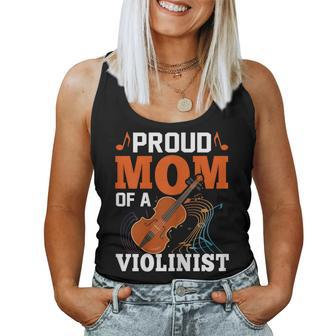 Proud Mom Of A Violinist Viola Violin Players Mama Women Tank Top | Mazezy