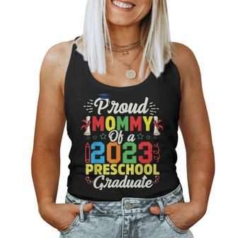 Proud Mommy Of 2023 Preschool Graduate Funny Graduation Women Tank Top Basic Casual Daily Weekend Graphic - Seseable