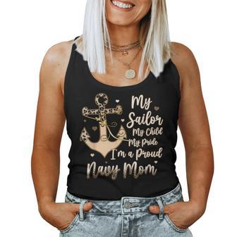 Proud Navy Mother For Moms Of Sailors Proud-Mom Navy Family Women Tank Top - Seseable