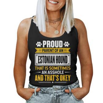 Proud Parent Of An Estonian Hound Dog Owner Mom & Dad Women Tank Top | Mazezy