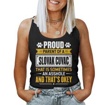 Proud Parent Of A Slovak Cuvac Dog Owner Mom & Dad Women Tank Top | Mazezy